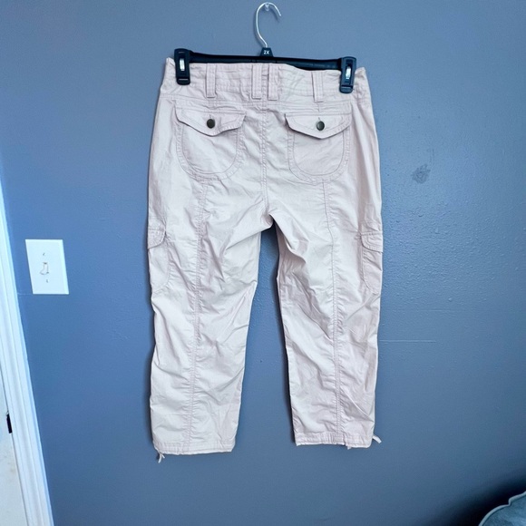 Boston Proper Cargo Crop Pants Convertible Length in Sand Women’s Size 10 - Picture 4 of 12